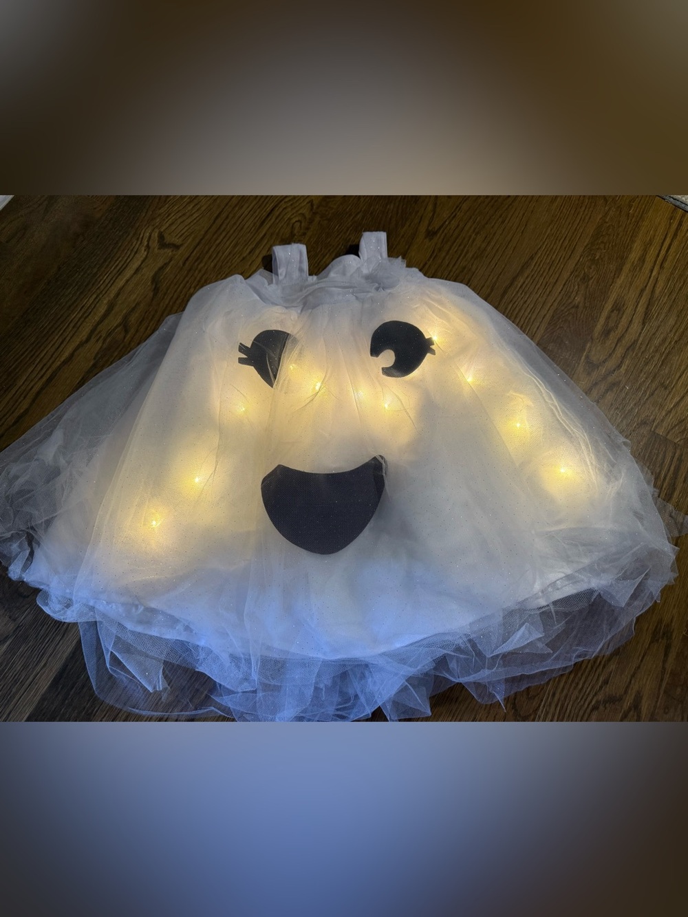 Pottery barn kids White Light-Up Kids Ghost Tulle Costume Dress 3t
